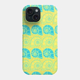 Beautiful Line Art Seashells Seamless Surface Pattern Design Phone Case