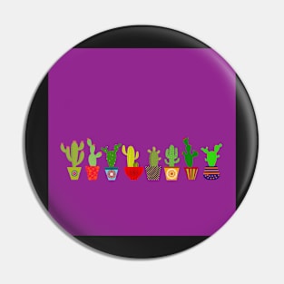 Cactus sobre morado Pin