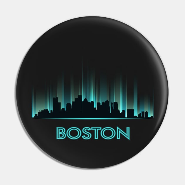 Boston city Lovers design Pin by Stell_a