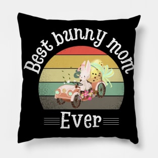 Best bunny mom ever, Cute Rabbit Mom Pillow