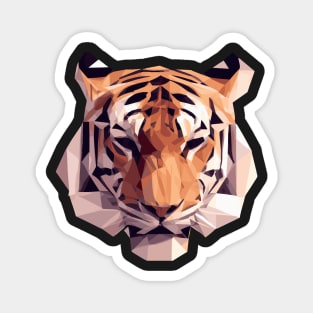 low poly tiger Magnet