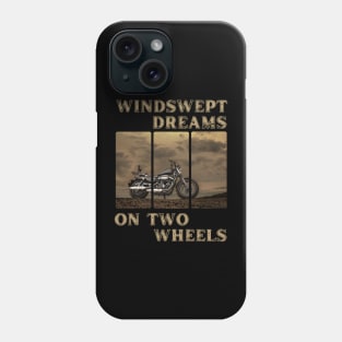 Windswept dreams on two wheels Phone Case