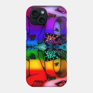 Rainbow Nervous Butterflies Phone Case