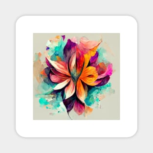 Flower Art Illustration Abstract Pattern Best Abstract floral paintings Magnet