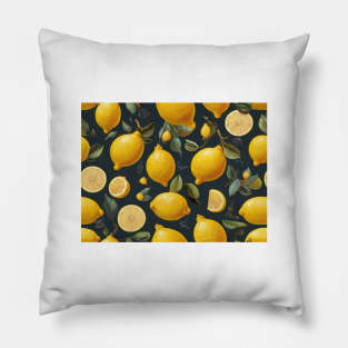 Lemon Pattern Fruit Sweet Harvest Field Product Food Pillow