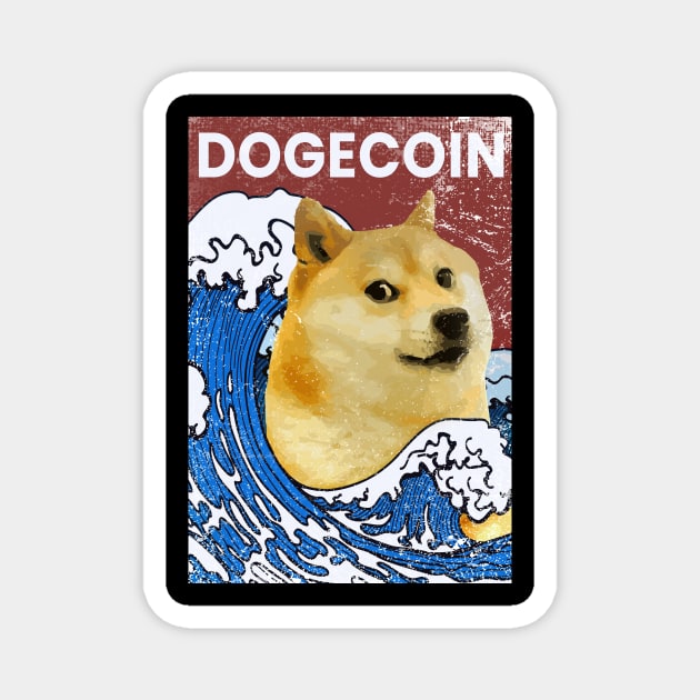 Wave dogecoin Magnet by aldistar