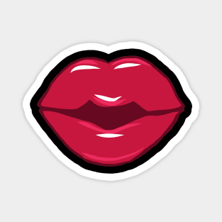 Full lips girlie lips kissing mouth red mouth lip Magnet