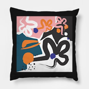 Pink and Black Pillow