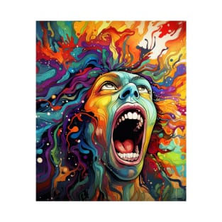 Psychedelic Colorful Man digital art T-Shirt