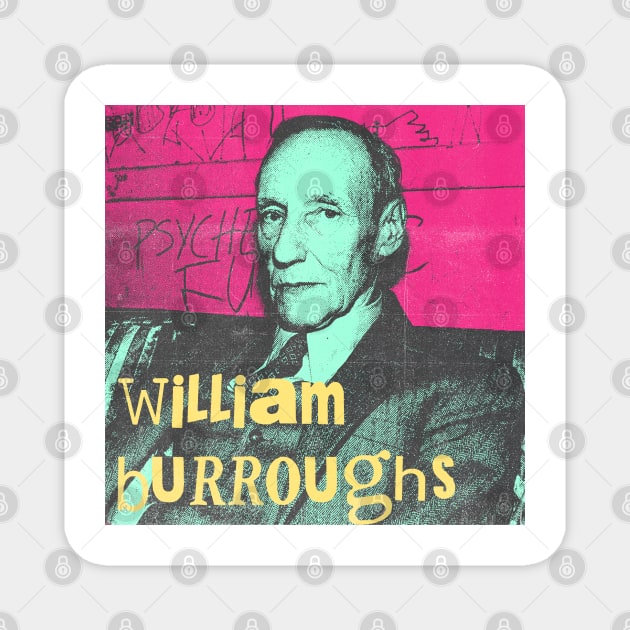 william burroughs pop art Magnet by psninetynine