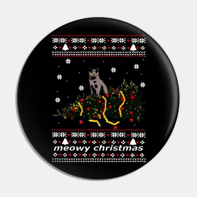 ugly sweater - christmas tree knocked down by a cat Pin by FandomizedRose