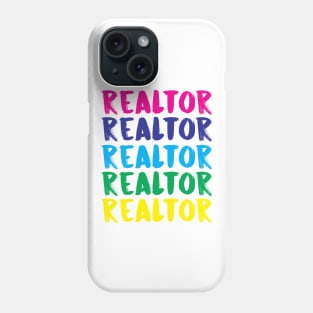 Realtor Rainbow Handwritten T-Shirt Phone Case