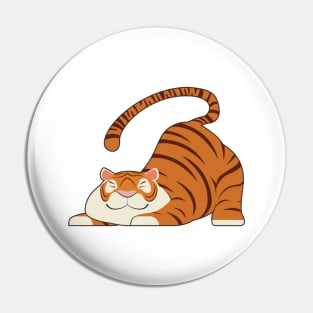 Tiger at Yoga Stretching Exercises Pin