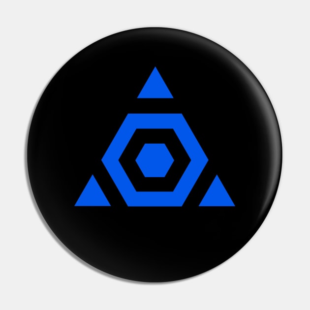 Blue Triangle Logo Pin by StickSicky