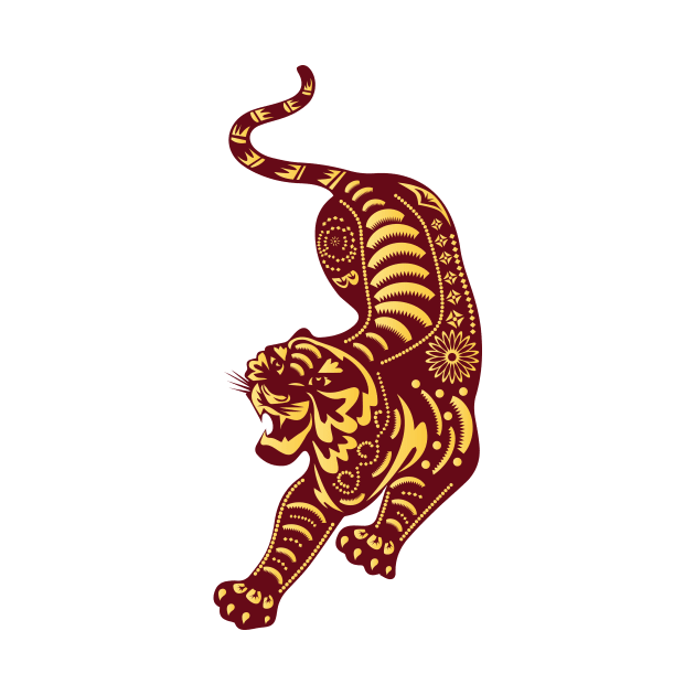 Year Of The Tiger Papercut Design by WorldMusicGal