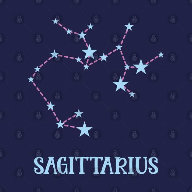 Sagittarius Zodiac Sign Constellation by Adrian's Outline