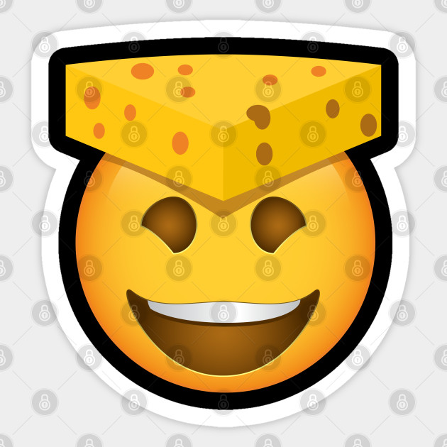 Emoji Cheesehead Cheese Hat Cheesehead Sticker Teepublic
