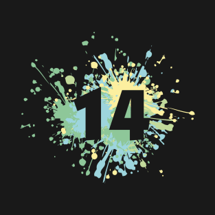 Number 14th Color Splash T-Shirt