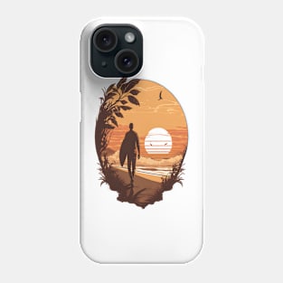 Retro Sun Summer Surfer Vacation Surfing Phone Case