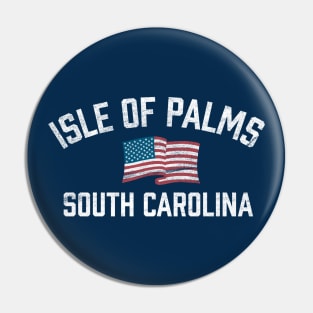 Isle of Palms Patriotic USA American Flag Vintage Pin