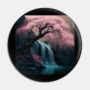 Cherry Blossom Waterfall Pin