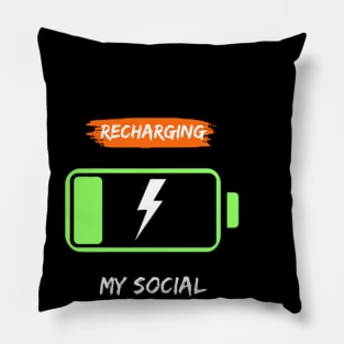 MY SOCIAL BATTERY Pillow