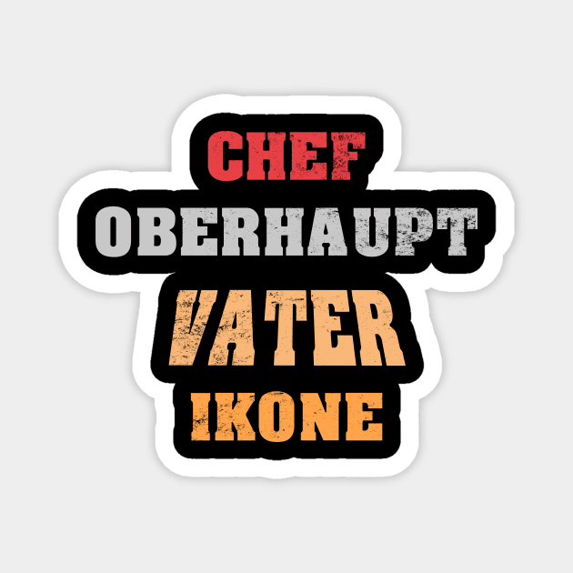 Herren Chef Vater Vatertag Männer Geschenk T-shirt Magnet by chilla09