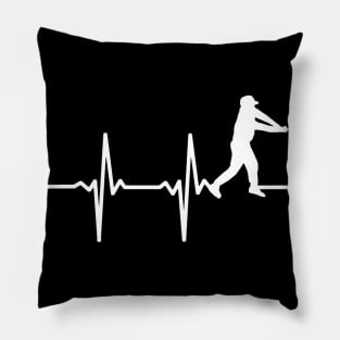 Baseball Heartbeat Gift For Baseball Players Pillow