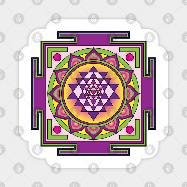 Sri Yantra Mandala Magnet by GalacticMantra