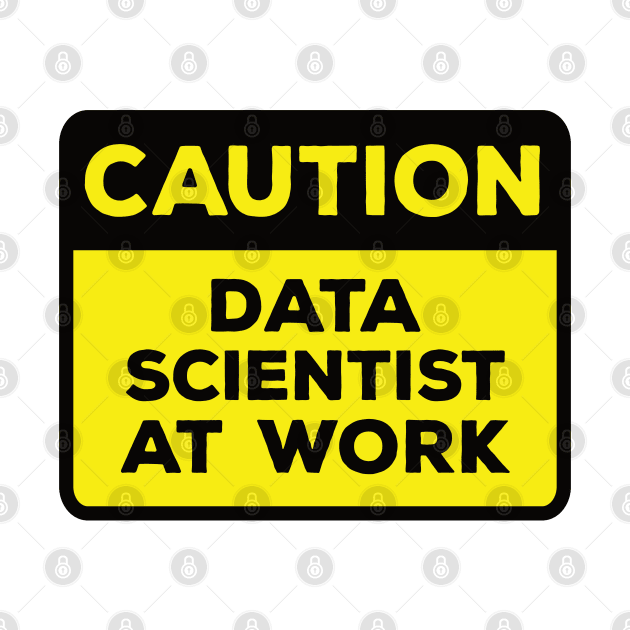 Funny Yellow Road Sign - Caution Data Scientist at Work by Software Testing Life