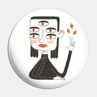 Lady of diamonds Pin