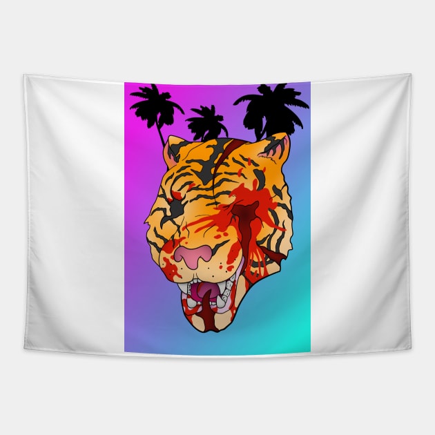 TIGER BLOOD MASK Tapestry by NeoDesign