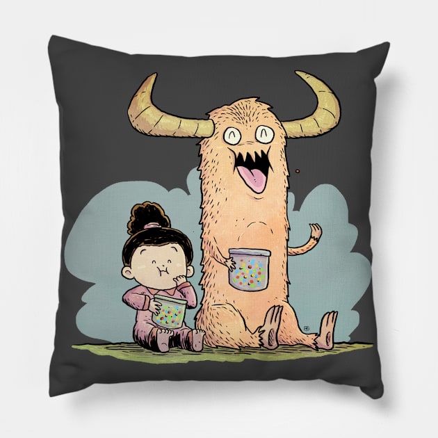 Fun Times Pillow by NinoBalitaIllustration