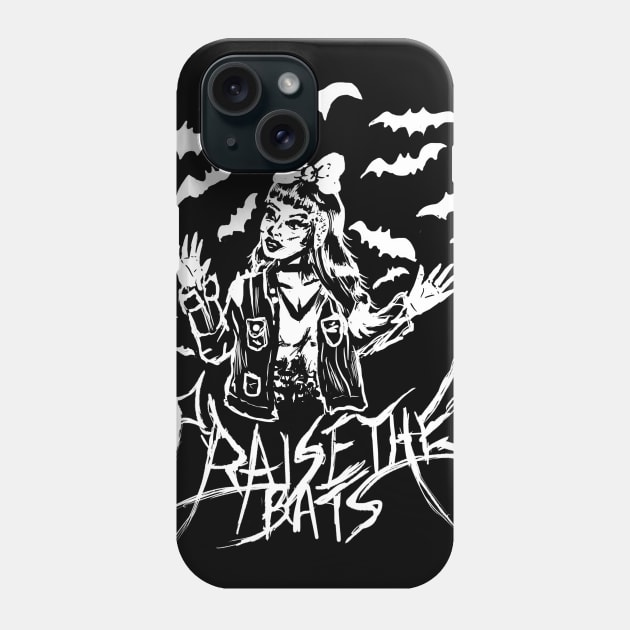 Praise The Bats Goth Punk Girl Phone Case by LunaElizabeth