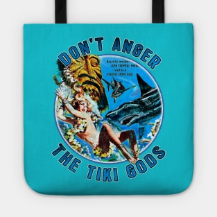 Vintage Don't Anger The Tiki Gods of Shark Reef Tote