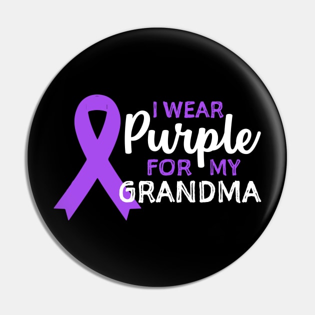 I Wear Purple For My Grandma Pin by TheDesignDepot