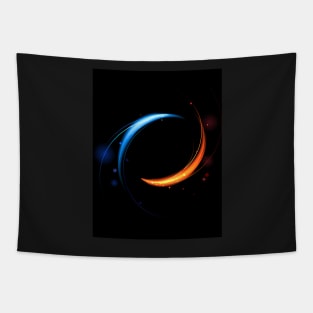 Red and blue flames Tapestry