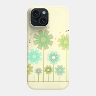 Blooming Flowers and Honey Bees Phone Case