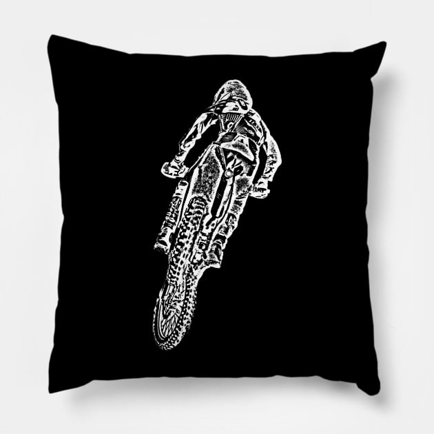 motocross Pillow by rickylabellevie