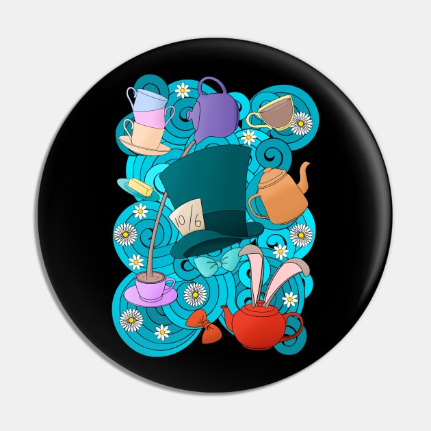 Mad Tea Party Pin by PNFDesigns