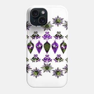 Christmas Holiday Green and Purple Phone Case