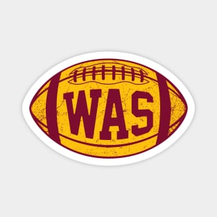 WAS Retro Football - Burgundy Magnet