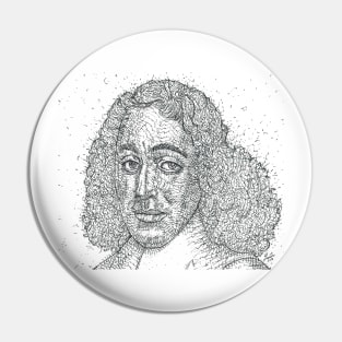 BARUCH SPINOZA - ink portrait Pin