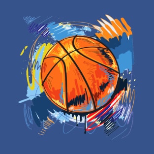 Basket Ball Drawing T-Shirt