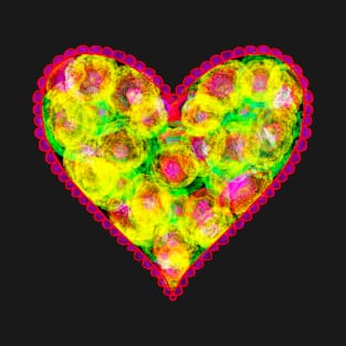 Colorful neon ornamental heart T-Shirt