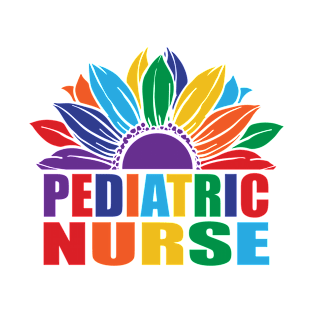 Pediatric Nurse Rainbow Sunflower LGBT Cute Nursing Student T-Shirt