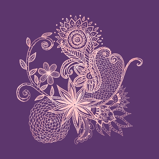 Boho chic floral henna mandala image by InovArtS