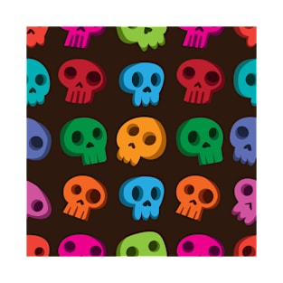 Colorful Skull Pattern T-Shirt