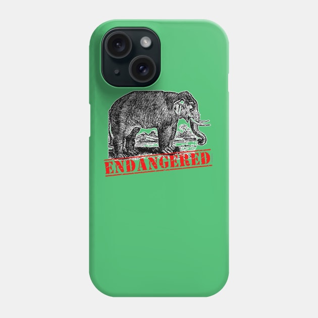 ENDANGERED ELEPHANT Phone Case by Scarebaby