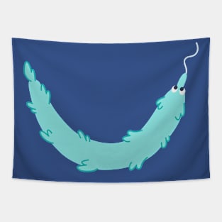 Worm Smile (Blue) Tapestry